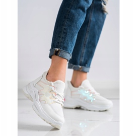 SHELOVET Zapatillas Primavera Con Efecto Holo blanco 1