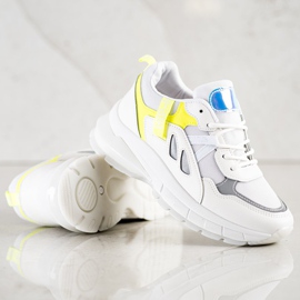 SHELOVET Deportivas plataforma malla blanco multicolor 3