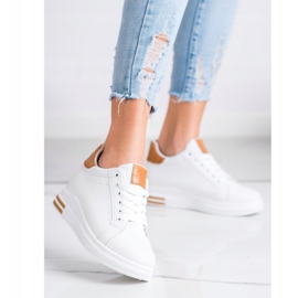 Ideal Shoes Zapatillas Spring Wedge blanco 1