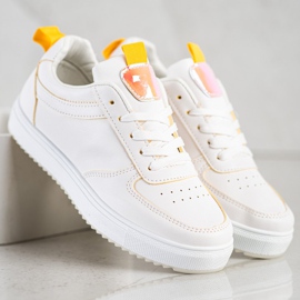 SHELOVET Deportes estar con cuero ecológico blanco 4