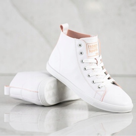 Ideal Shoes Zapatillas deportivas de alta moda blanco 1