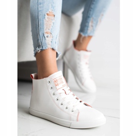 Ideal Shoes Zapatillas deportivas de alta moda blanco 4