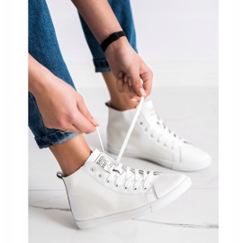 Ideal Shoes Zapatillas deportivas de alta moda blanco 1