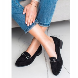 Mocasines VINCEZA de tacón bajo negro 1