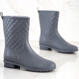 SHELOVET Chanclos acolchados de moda gris 2