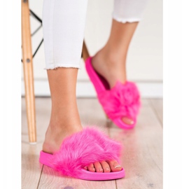 SHELOVET Zapatillas de Goma con Piel rosa 2