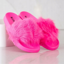 SHELOVET Zapatillas de Goma con Piel rosado 1