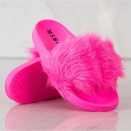 SHELOVET Zapatillas de Goma con Piel rosado 4