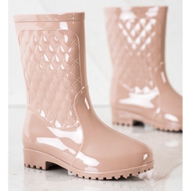 Bona Botas de agua acolchadas brillantes beige 2