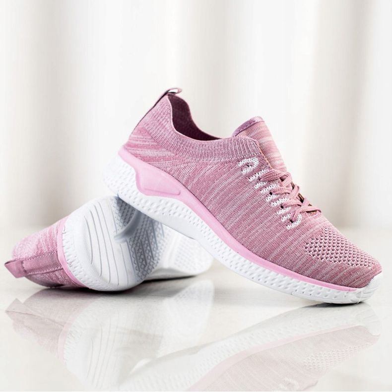 SHELOVET Calzado deportivo con cordones rosa 1