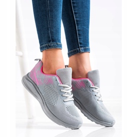 Bona Zapatos deportivos ligeros rosado gris 4