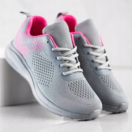 Bona Zapatos deportivos ligeros rosado gris 3