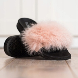 Bona Chanclas de moda con piel marrón 2