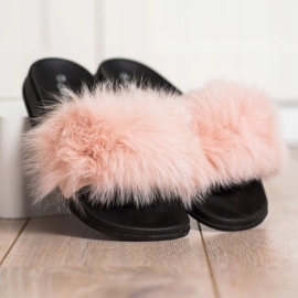 Bona Chanclas de moda con piel marrón 3