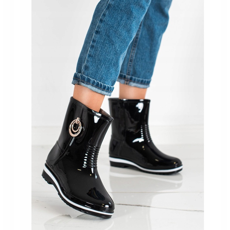 Bona Chanclos con adorno dorado negro 1