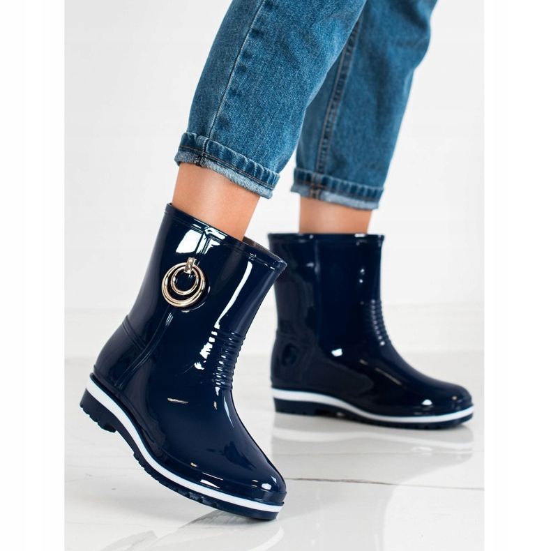 Bona Chanclos con adorno dorado azul 1