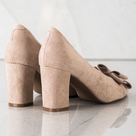 Zapatos de salón beige con lazo VINCEZA 2