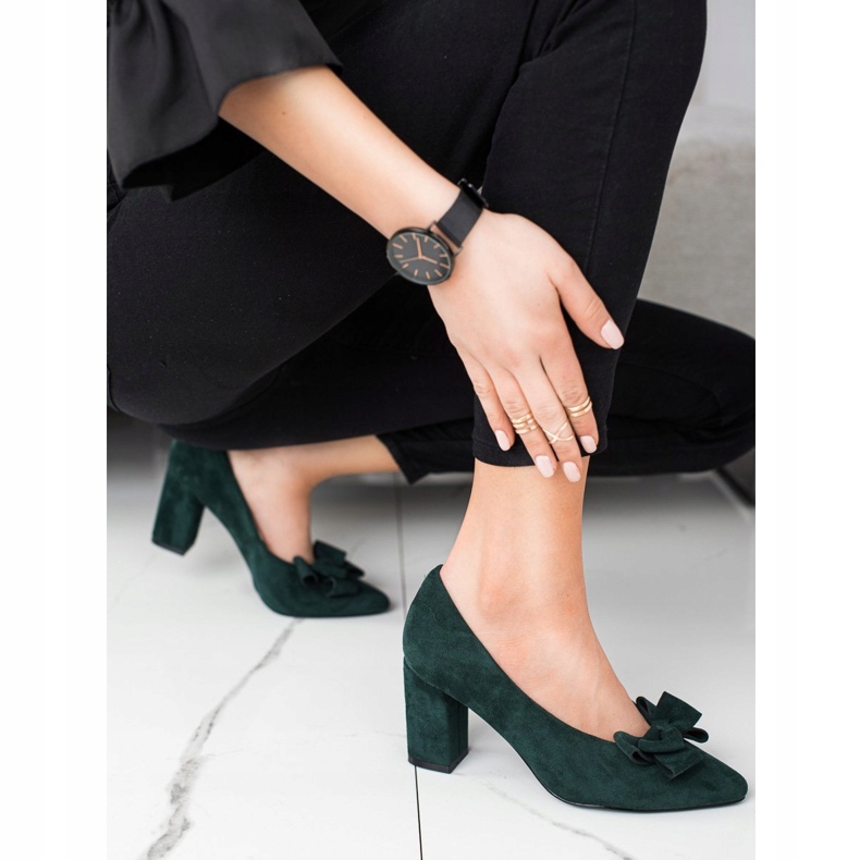 Zapatos de salón verdes con lazo VINCEZA 1 Zapatos de salón verdes con lazo VINCEZA 1