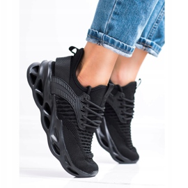 SHELOVET Zapatillas Negras De Moda negro 3