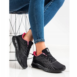 Bona Calzado deportivo calado negro rosado gris 4