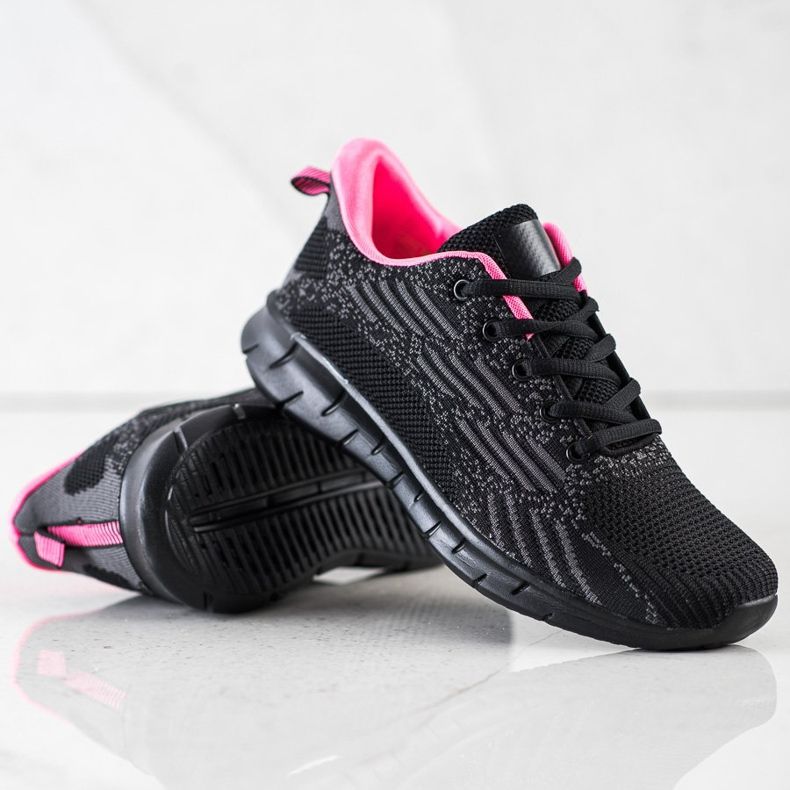 Bona Calzado deportivo calado negro rosa gris 2