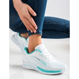 Bona Zapatillas caladas para Vison blanco verde 2