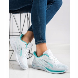 Bona Zapatillas caladas para Vison blanco verde 3