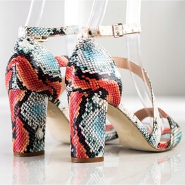 Sandalias Sergio Leone con estampado de serpiente multicolor 4