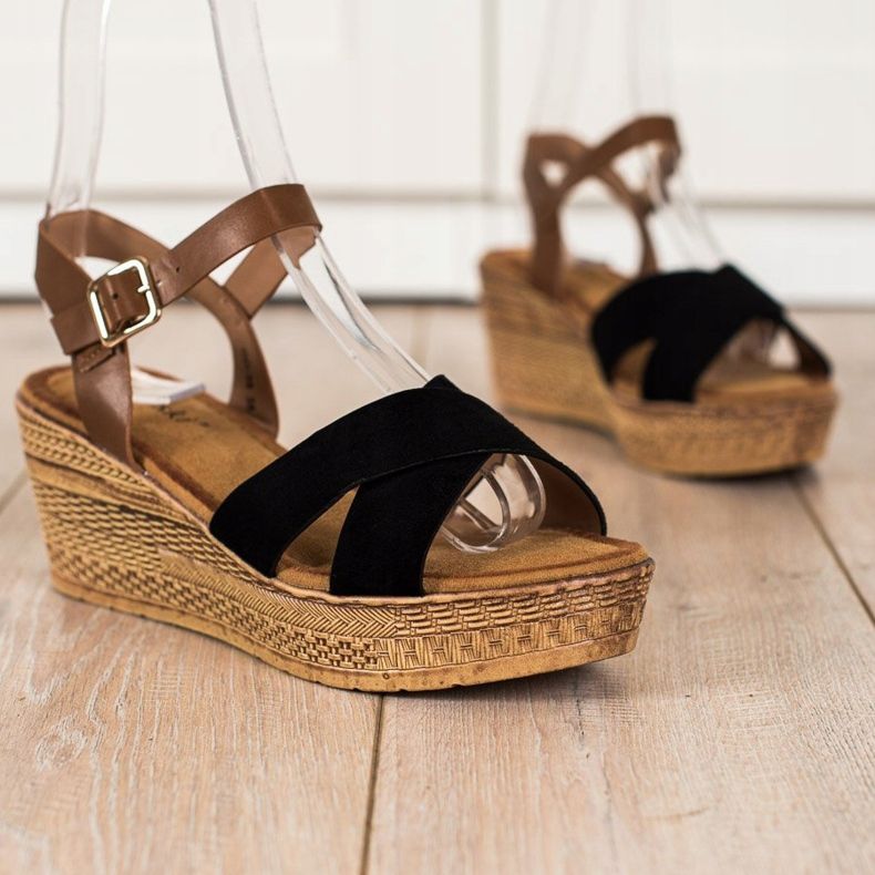 S. BARSKI Sandalias Na Koturnie S.BARSKI marrón negro 1