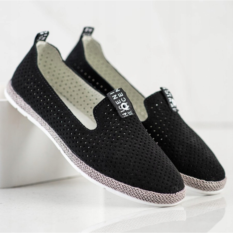 Filippo Slipons de cuero casuales negro 1