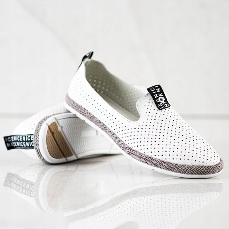 Filippo Slipons de cuero casuales blanco 1