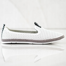 Filippo Slipons de cuero casuales blanco 2