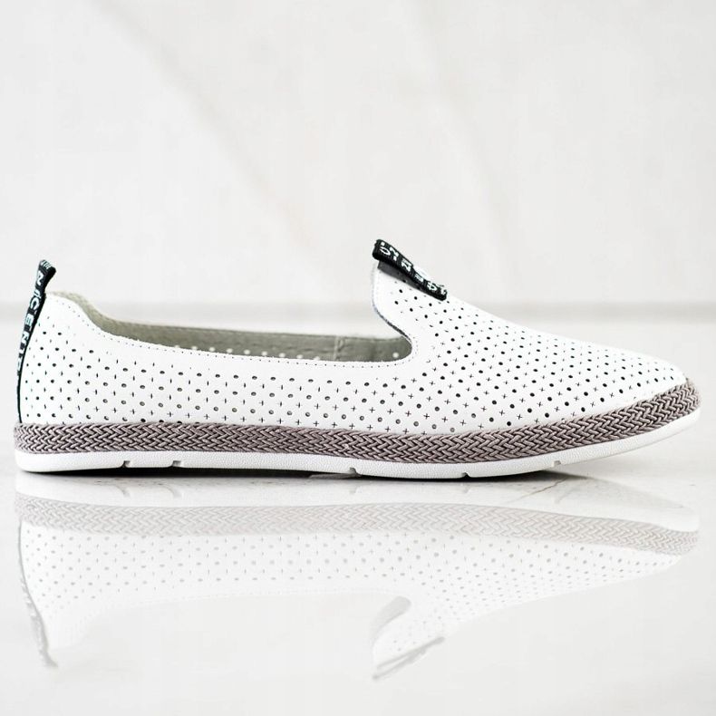 Filippo Slipons de cuero casuales blanco 2