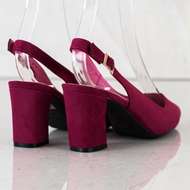 Zapatos de salón con tacón abierto de Sergio Leone rojo multicolor 1 Zapatos de salón con tacón abierto de Sergio Leone rojo multicolor 1