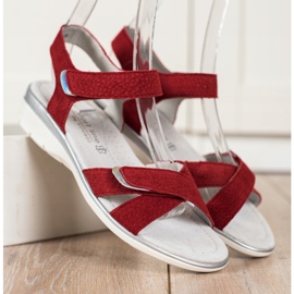 Sandalias Velcro VINCEZA rojo 1