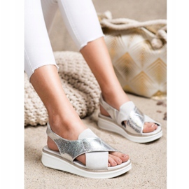 Sandalias sin cordones Sergio Leone plata 1