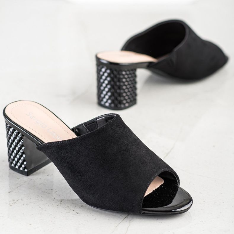 Elegantes zapatillas Sergio Leone negro 1