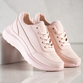 SHELOVET Zapatillas clásicas de piel ecológica rosado 1