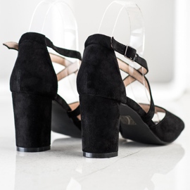 Sandalias VINCEZA de ante negro 2