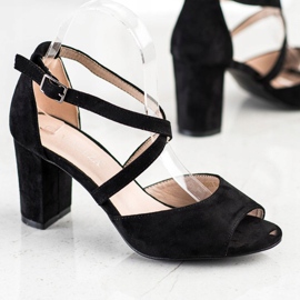 Sandalias VINCEZA de ante negro 3