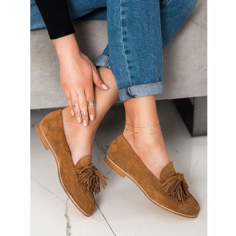 Seastar Calzado de ante con flecos marrón 2