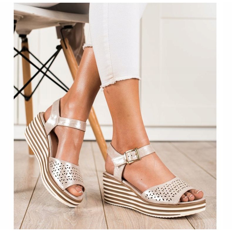 Sandalias doradas brillantes de Sergio Leone dorado 1