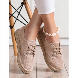 SHELOVET Alpargatas de ante beige 1