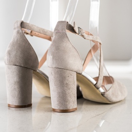 Zapatos de salón Sergio Leone de moda beige 3