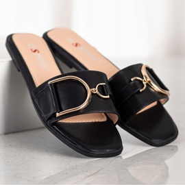 Seastar Pantuflas Elegantes Con Adorno negro 1