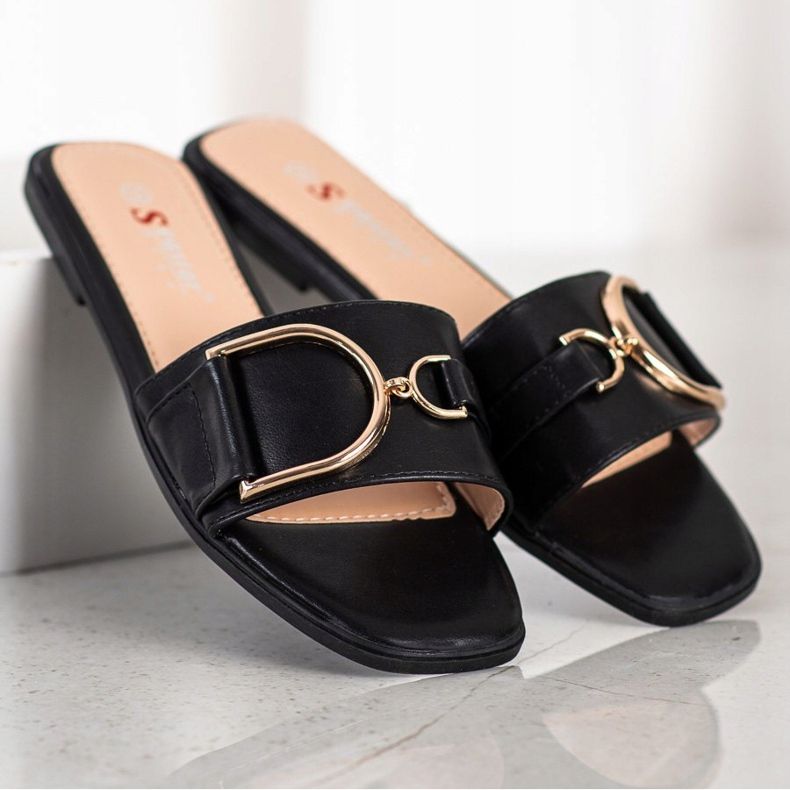 Seastar Pantuflas Elegantes Con Adorno negro 1