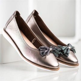 Bailarinas con flecos de Sergio Leone marrón multicolor 1 Bailarinas con flecos de Sergio Leone marrón multicolor 1