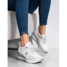 Zapatillas VINCEZA casual blanco gris 1