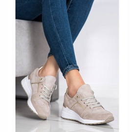 Filippo Zapatos deportivos de cuero beige 2