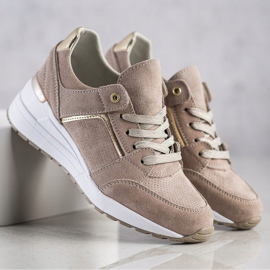 Filippo Zapatos deportivos de cuero beige 3